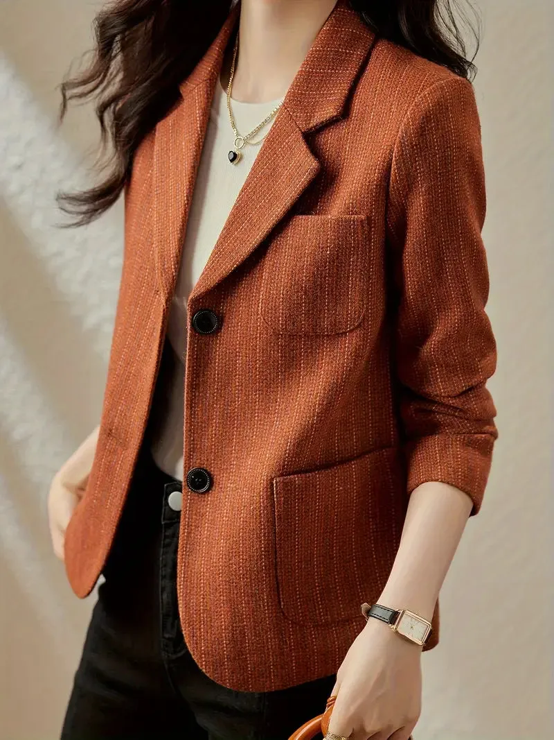 Gestreifter einreihiger Blazer