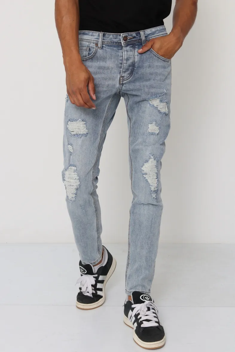 hellblaue Jeans