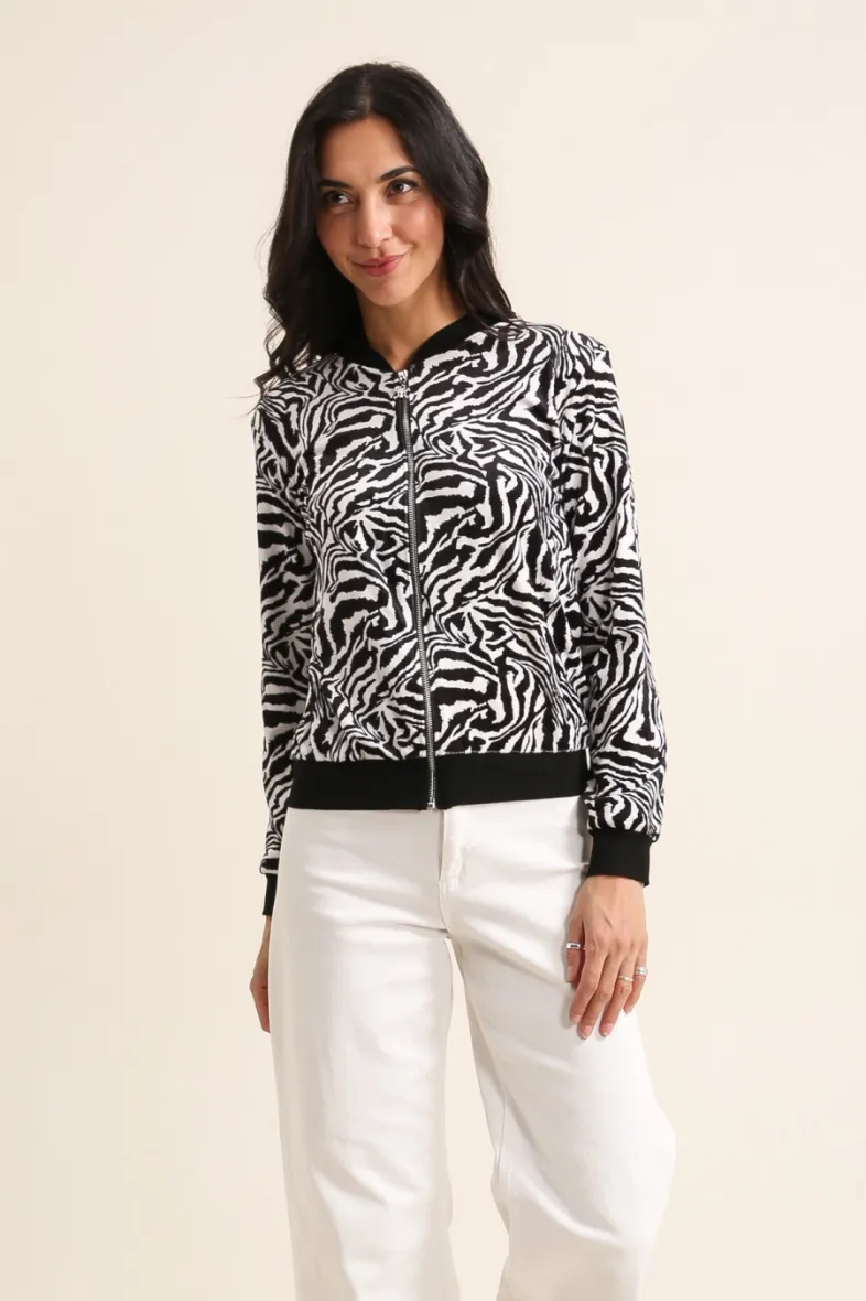 Jacke bedruckte Bomber ohne Samtfutter