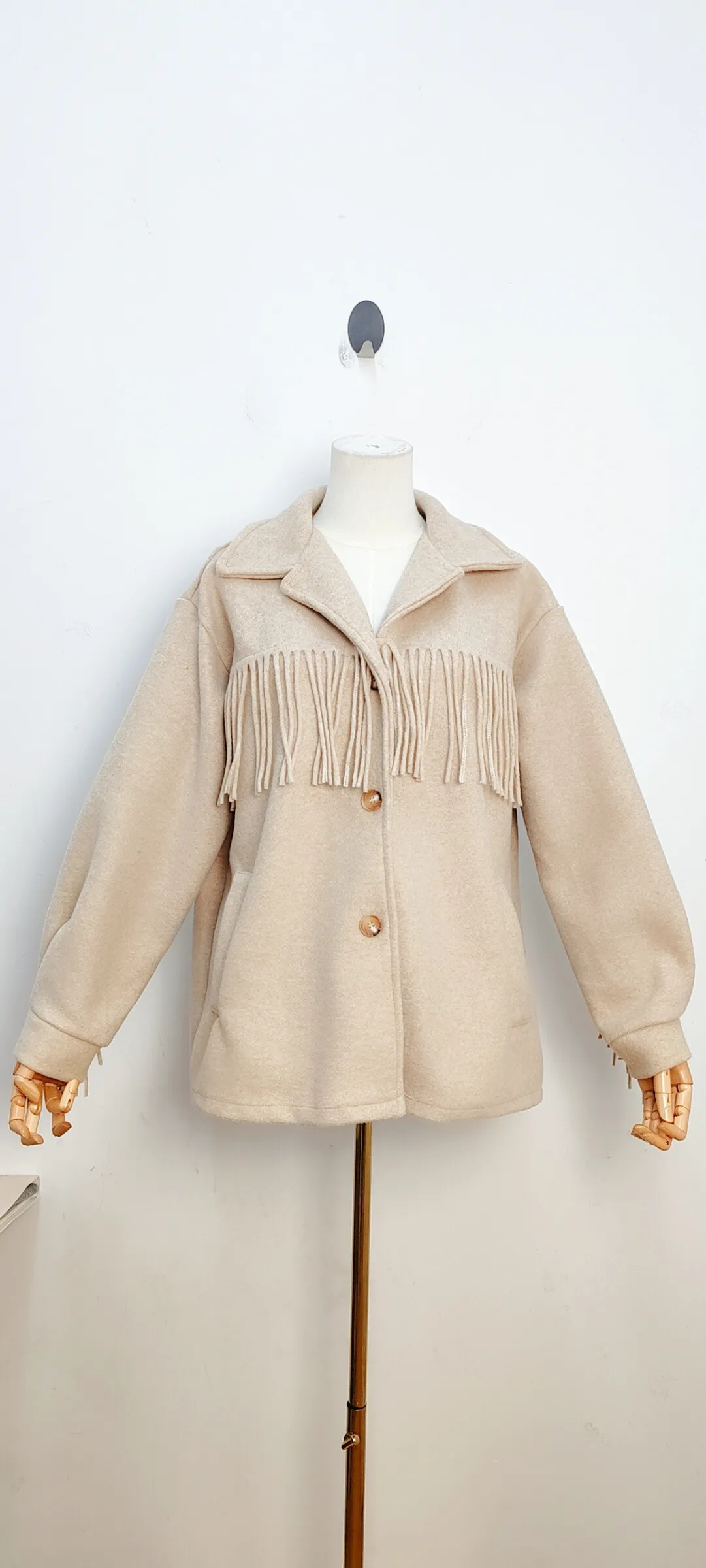 JACKE MIT FRANSEN 25 % WOLLE