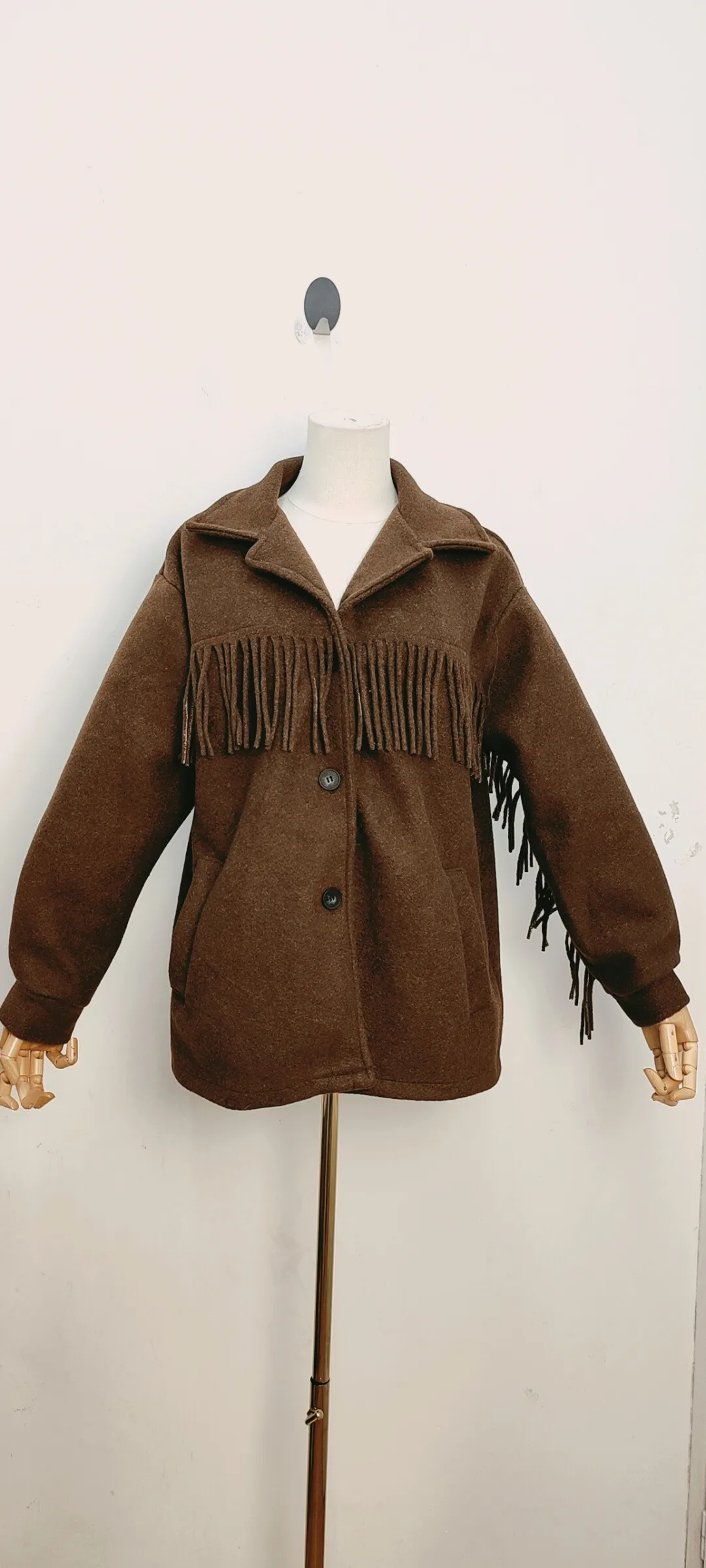 JACKE MIT FRANSEN 25 % WOLLE