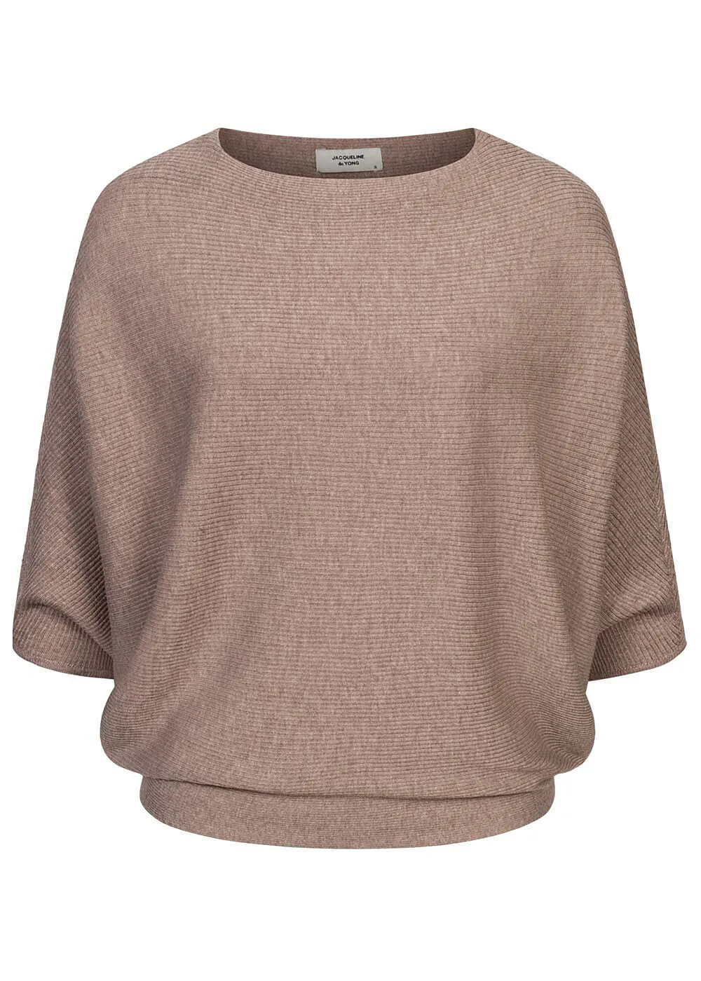 JDY by ONLY Damen NOOS 1/2 Fledermausarm Pullover simply taupe beige