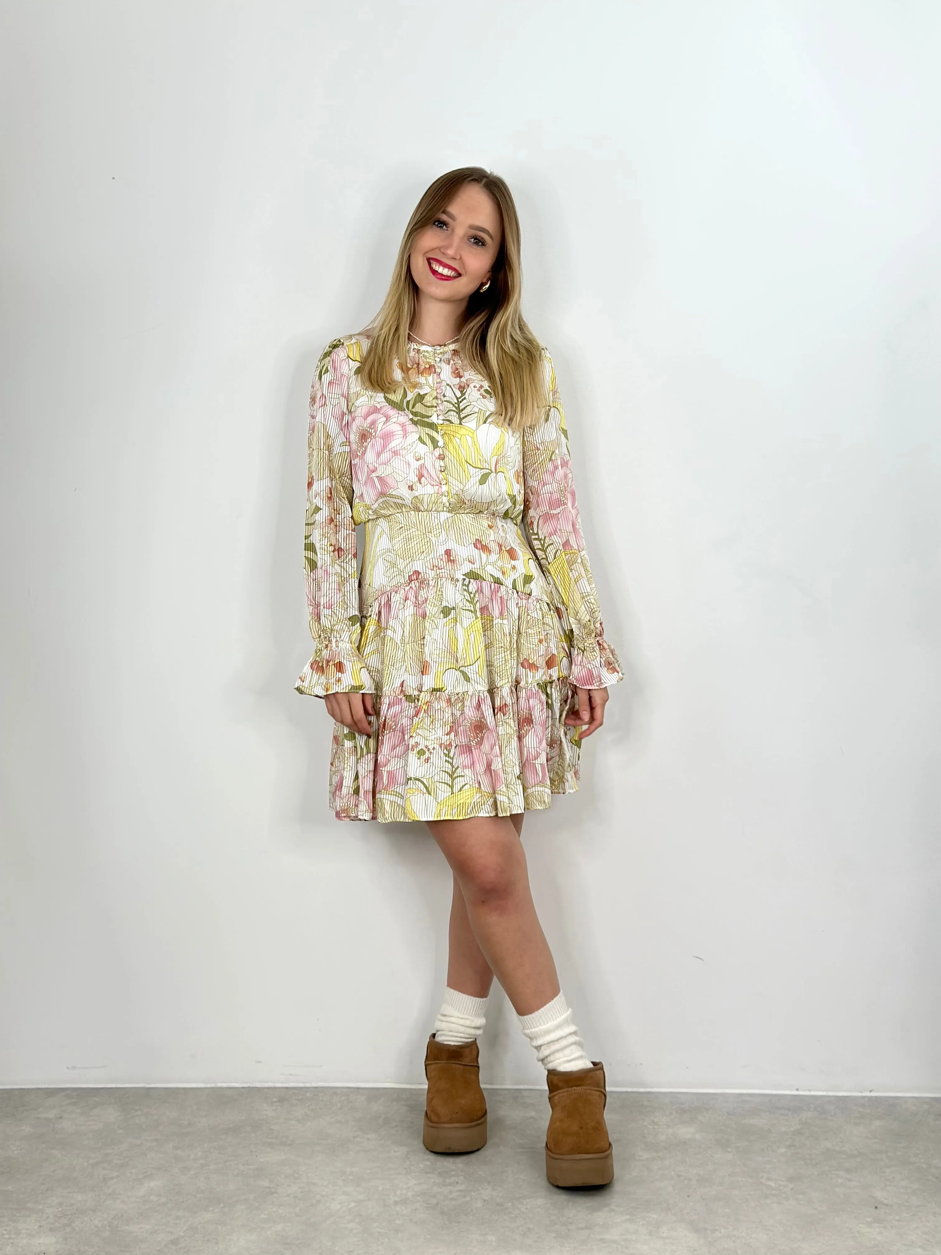 Kleid KD23-00108 White Flower
