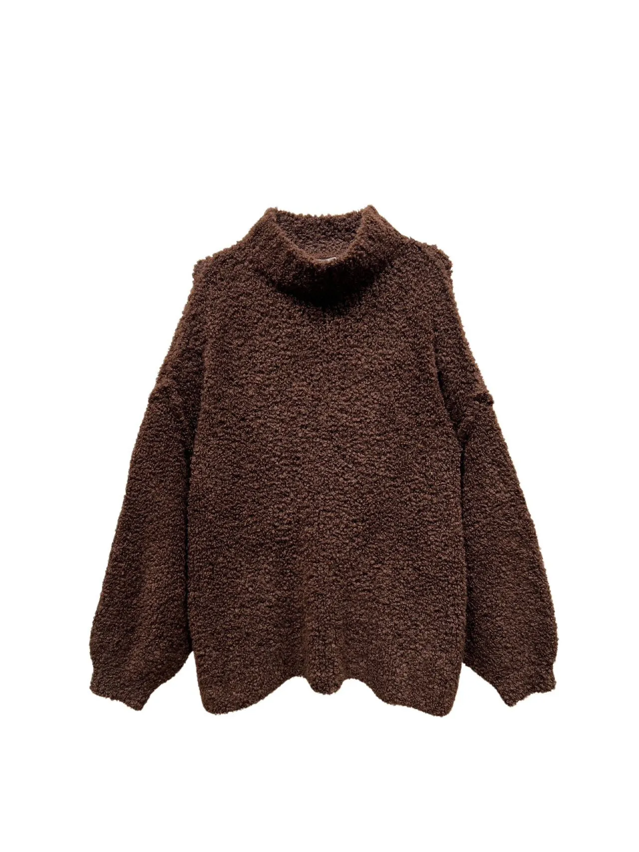 Lockerer Bouclette-Pullover