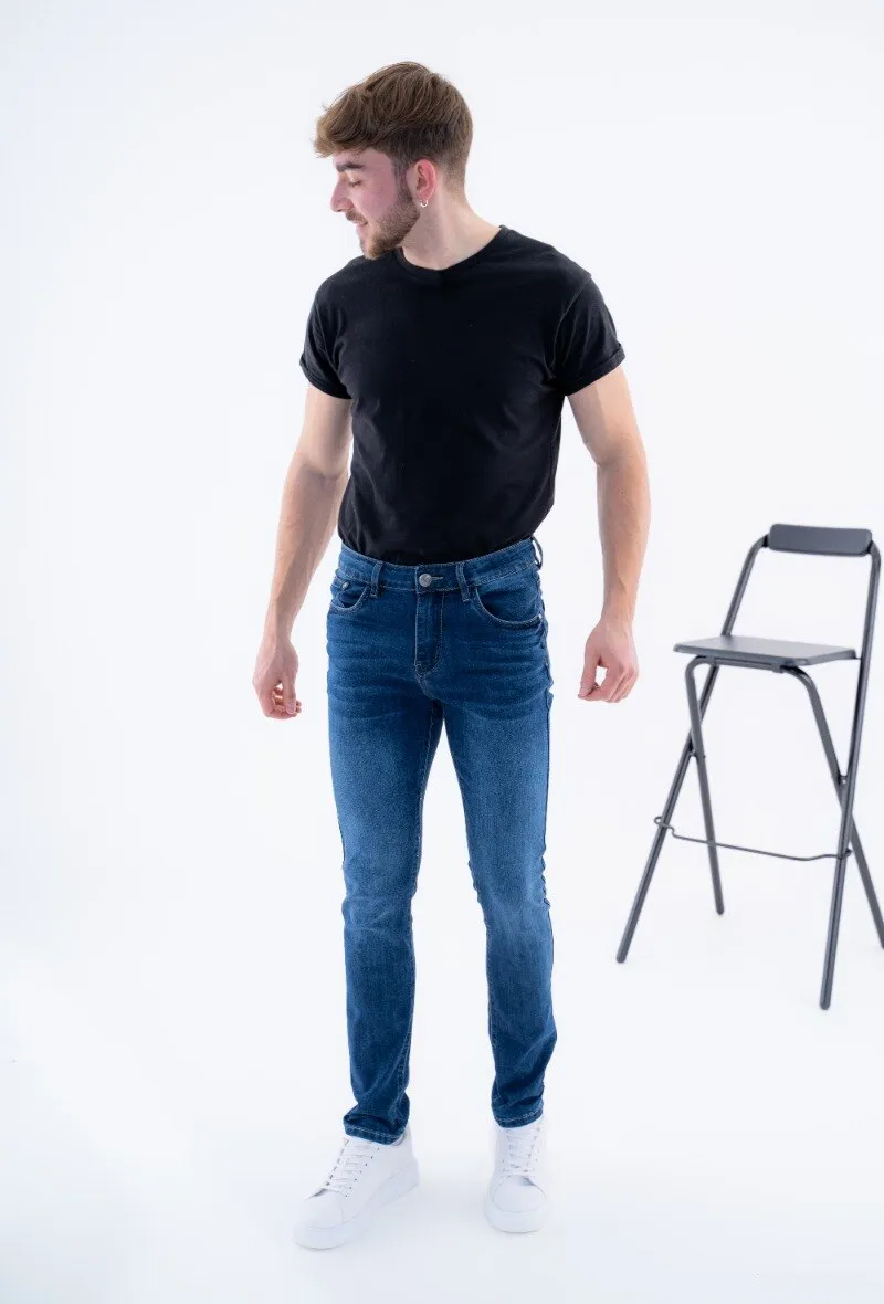 Schmal gewaschene Basic-Jeans