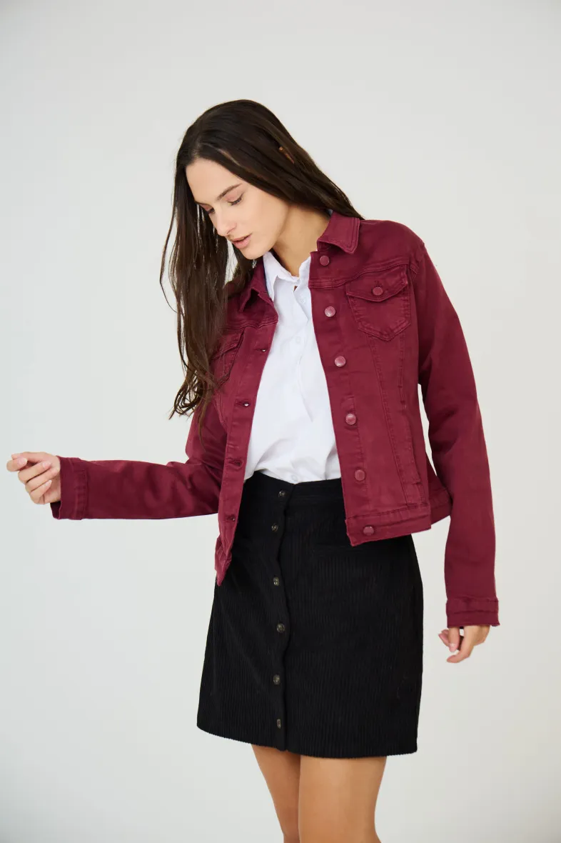 Schmale farbige Jacke (Stretch-Baumwolle) – ANA & LUCY