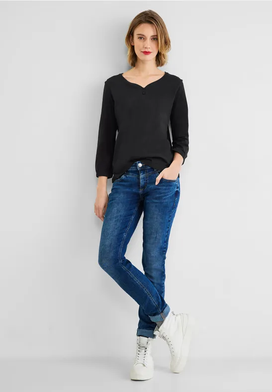 Street One Basicshirt in Unifarbe 