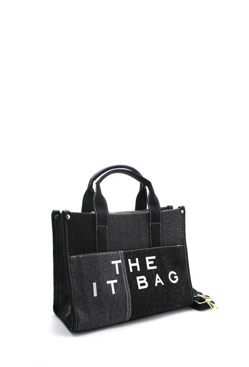 THE IT BAG Jeans-Patchwork-Handtasche