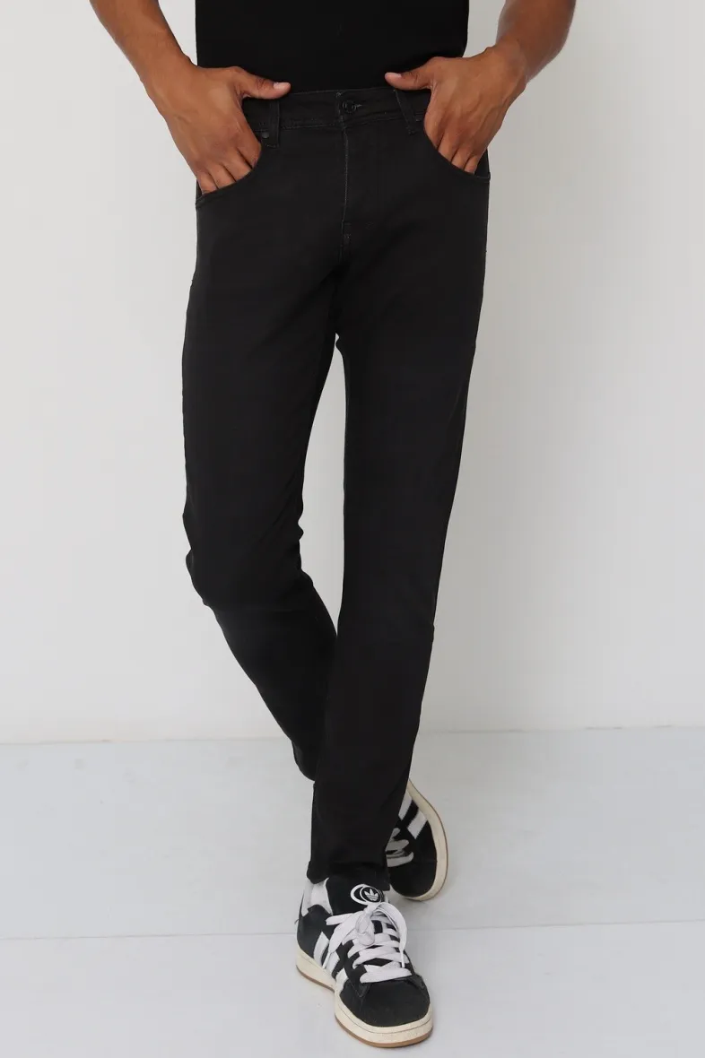 verwaschene schwarze Jeans