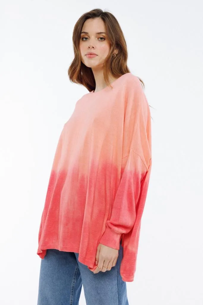 Übergroßer Tie-and-Dye-Pullover