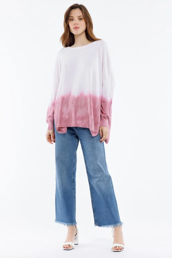 Übergroßer Tie-and-Dye-Pullover